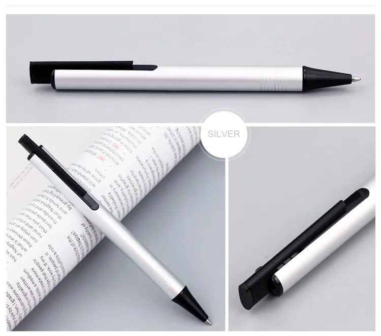 Wholesale 1.0mm Writing Click Ball Refill Ink Ballpoint Pens With Engraved Logo