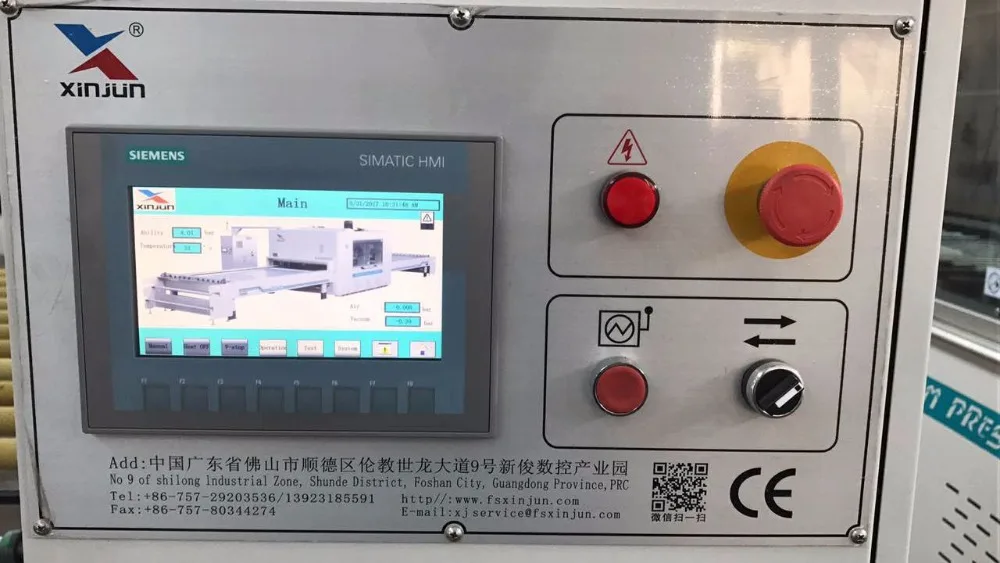 Positive and negative vacuum press machine for high quality kitchen doors 3400 mm