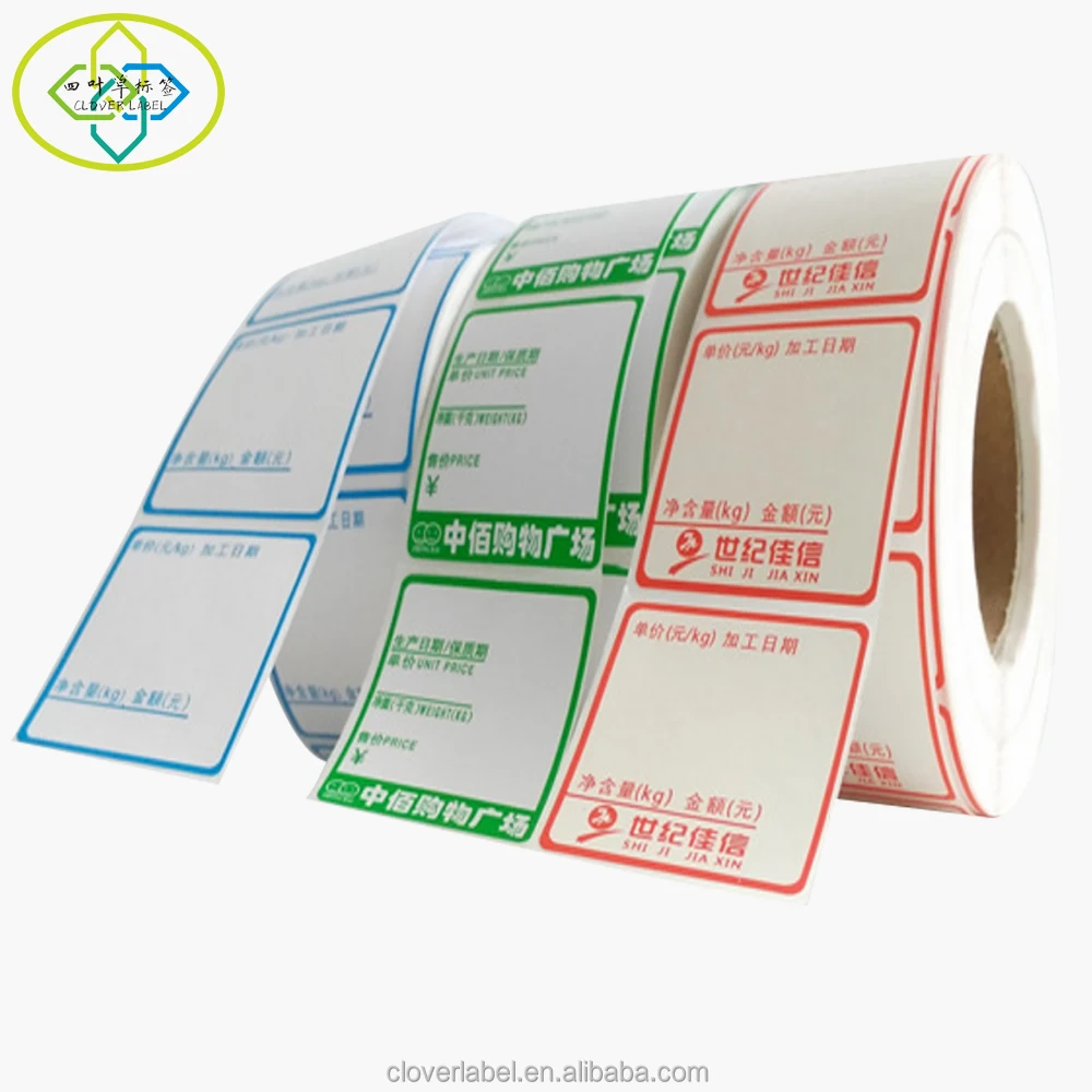 Cheap roll direct thermal label, Electronic scale label, barcode price label for supermarket