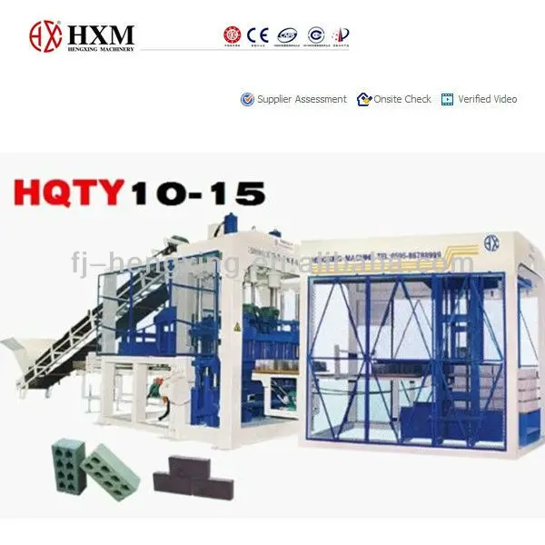 HQTY10-15 Hollow Cement Concrete Brick concrete block making machine for sale