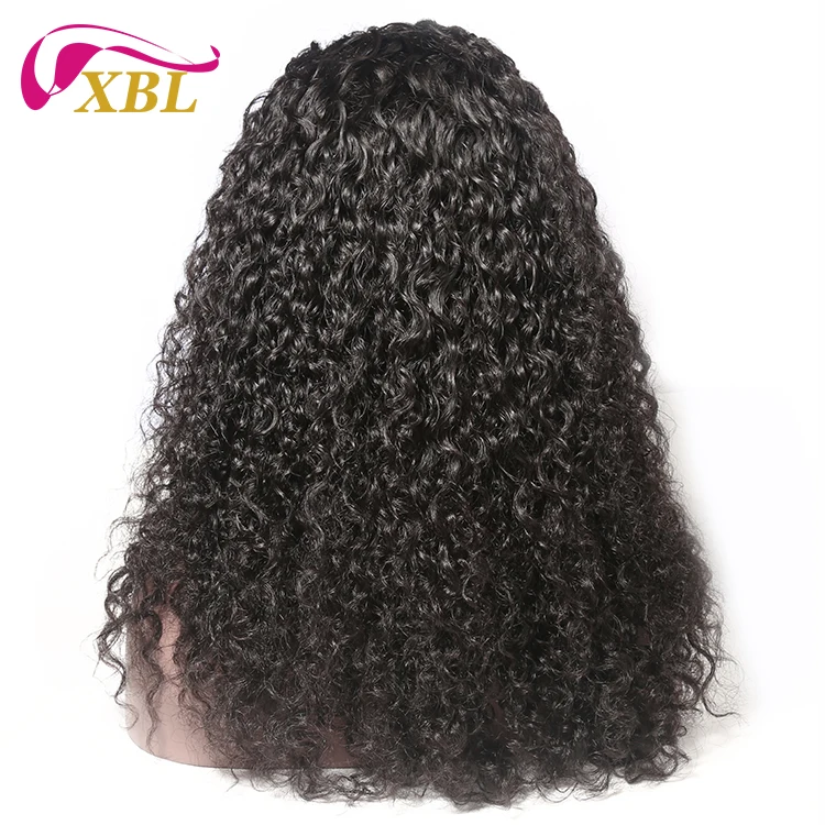 XBL Hair New Arrival Deep Wave Human Hair Virgin Brazilian Full Lace Wig With Baby Hair