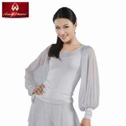 Fashion dress net lantern sleeve ballroom square dancing clothes