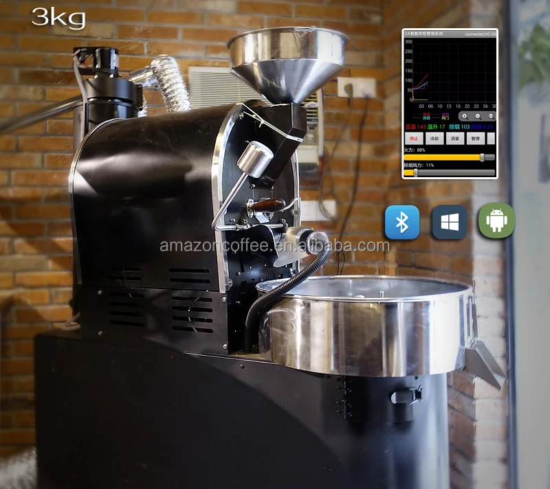 3kg coffee roaster restaurant machine for coffee roasting stainless steel commercial