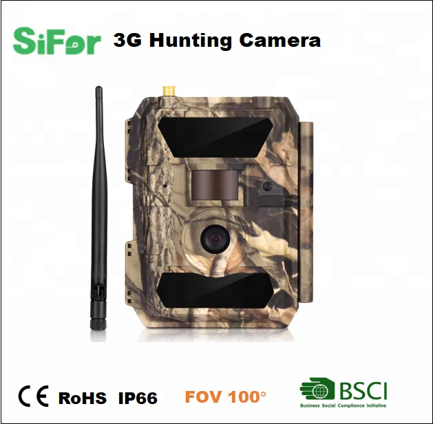 Водонепроницаемая охотничья камера gsm mms 3g с солнечной панелью и SIM-картой