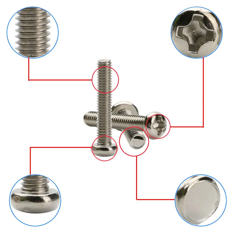 m1 m2 m4 m6 m8 m10 m3 m7 din 7986 pan phillips head metric machine screw stainless steel screw