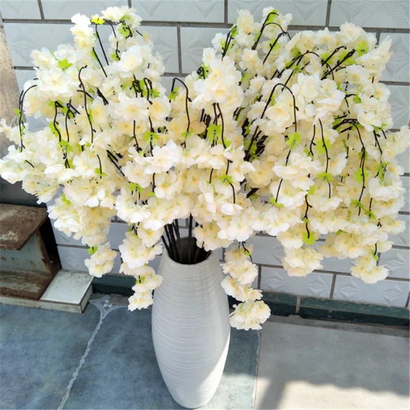 Manufacturer wholesale silk artificial cherry blossom branches for wedding decoration