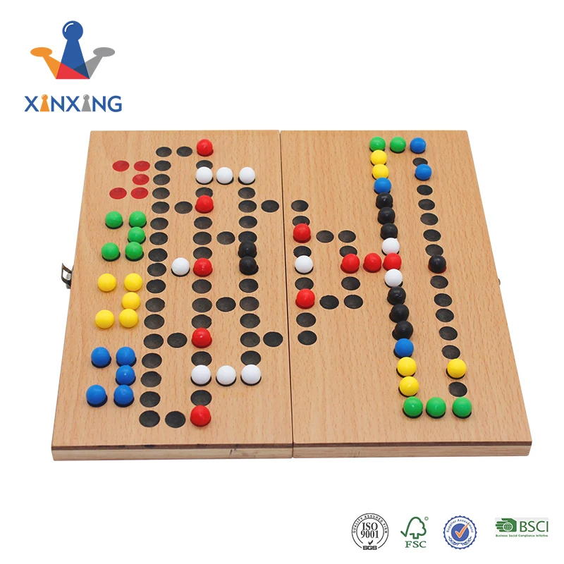 Wooden custom games Ludo , checkers board game for kids