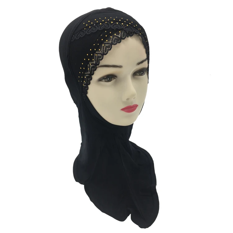 Hot Cotton Stretch Jersey Hijab Scarf with Crystal