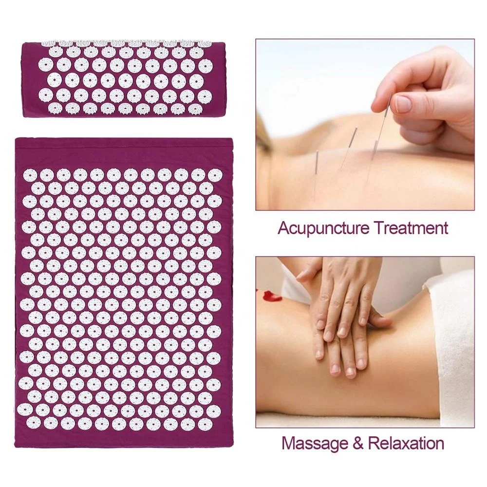 
Acupressure Massage Back Mat and Prana Neck Pillow, Massager Sleep Set for Nerve Pain 