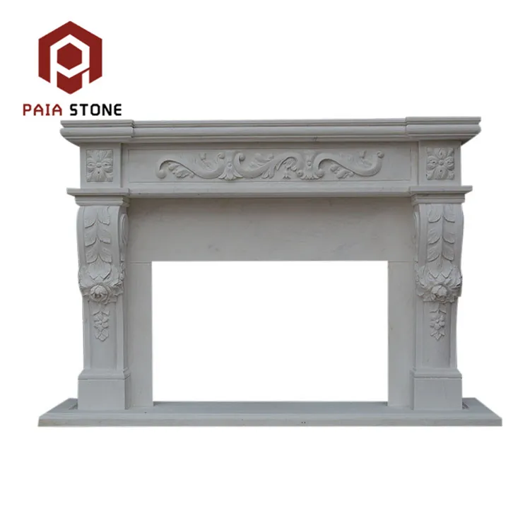 
High Quality Carved Indoor Decorative Marble Fireplace 