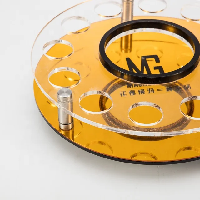 Plastic Rotate Shot Glass drink holder Serving Tray with Pitcher, acrylic wine glass holder tray