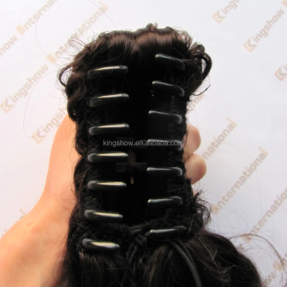 
high quality ponytail clip in remy hair extensions 