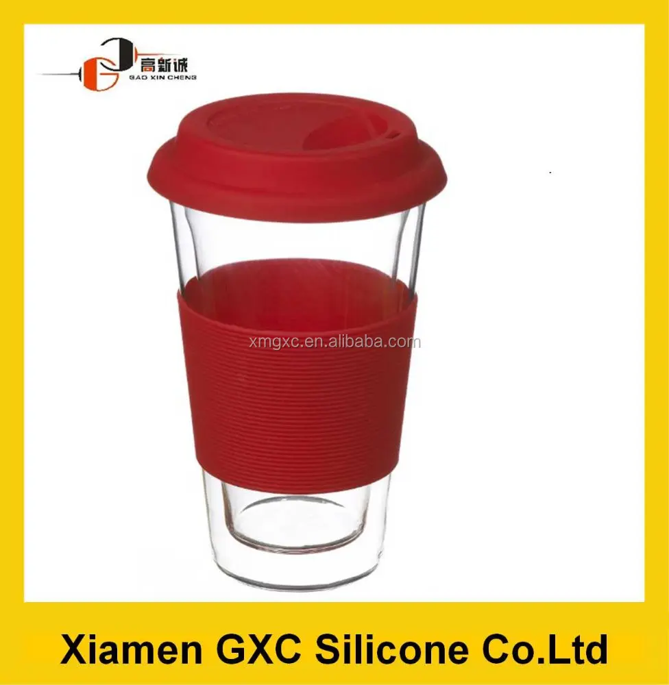 hot selling ceramic cups with silicone sleeve &lid