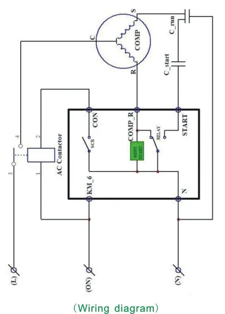 Single phase air conditioning compressor soft starter for 220V 1HP/2HP/3HP air conditioner and air source heat pump