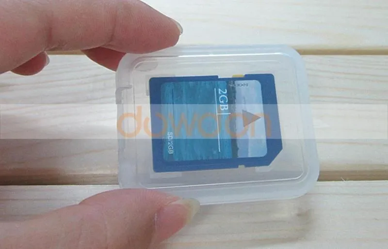 Semi Transparent Thin Mini 64G SD Memory Card Packaging Box