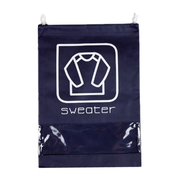 Wholesale custom logo waterproof non woven drawstring shoe bag with pvc window