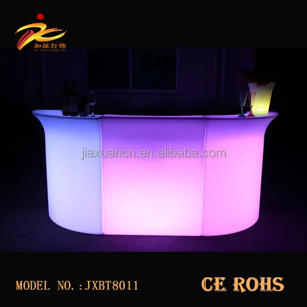 
Corner plastic color changing portable led bar counter/corner led counter table from China 