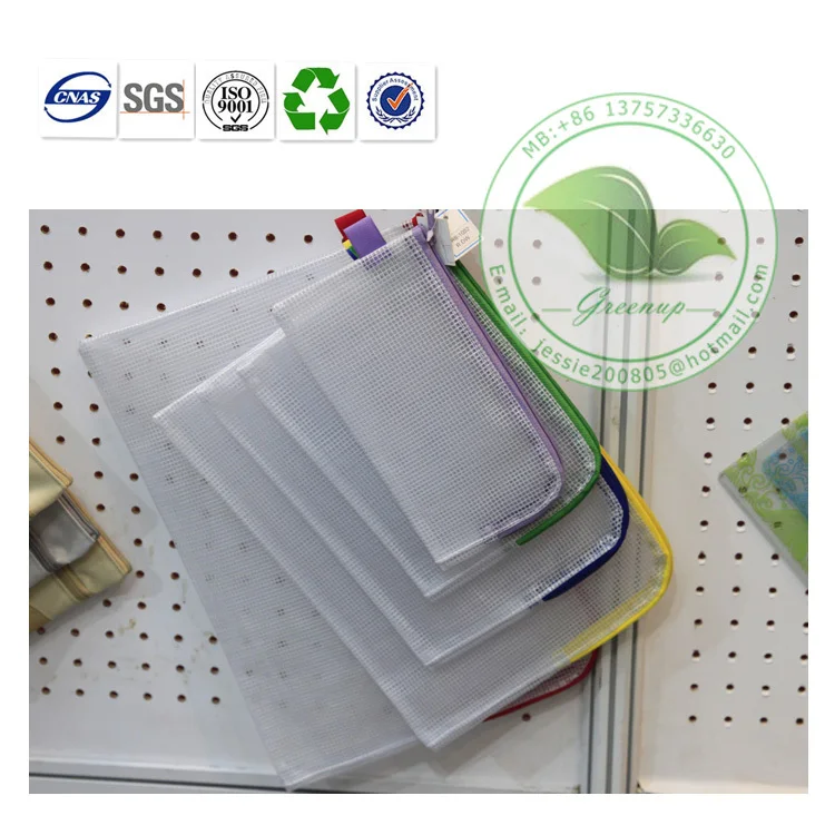 Custom Eco-friendly Transparent PVC Stationery Bag/File Bag/Document Bag for Sale