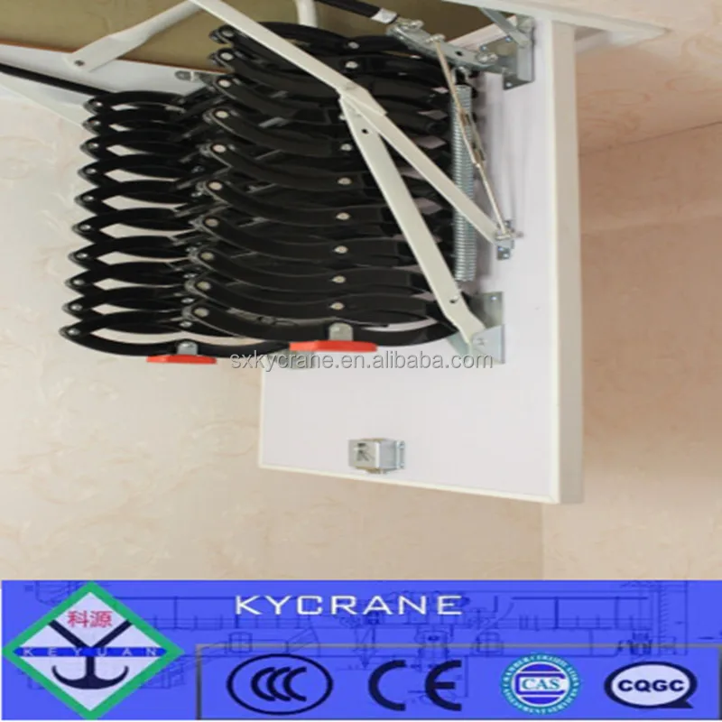 
Remote retractable attic stairs folding loft ladder for villa/maisonette 