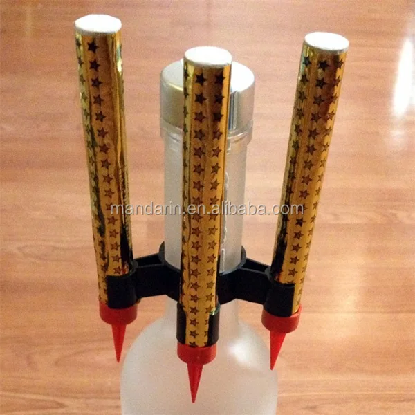 Plastic champagne bottle sparklers clip/Nightclub Safety sparkler clips