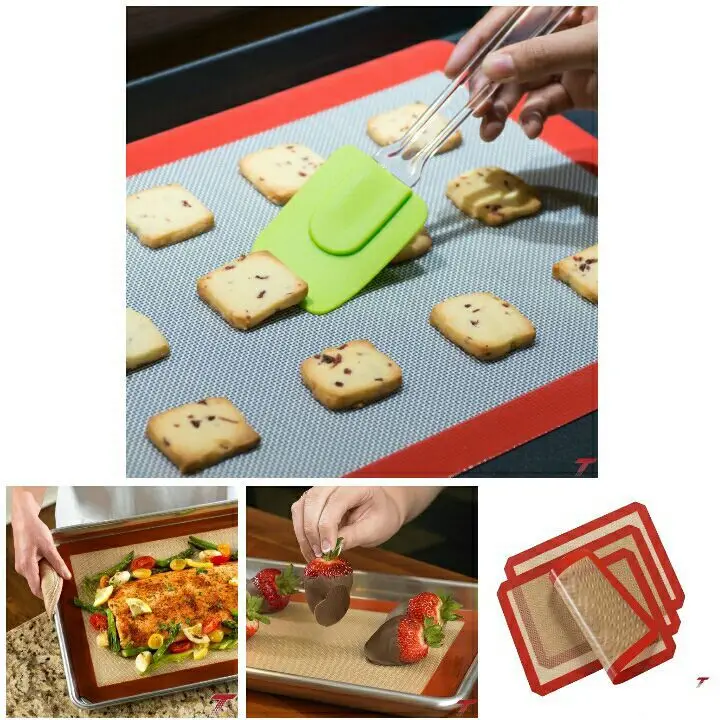 3 Pcs Eco-Friendly Non-stick Silicone Baking Mat