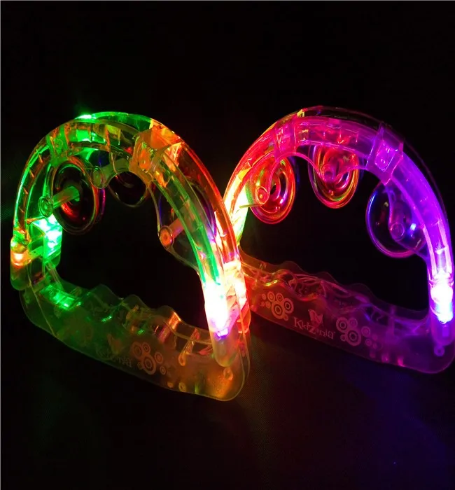 Hot Sell Led Hand Ring Bell Promotion Light Up New Tambourine With 4LEDs
