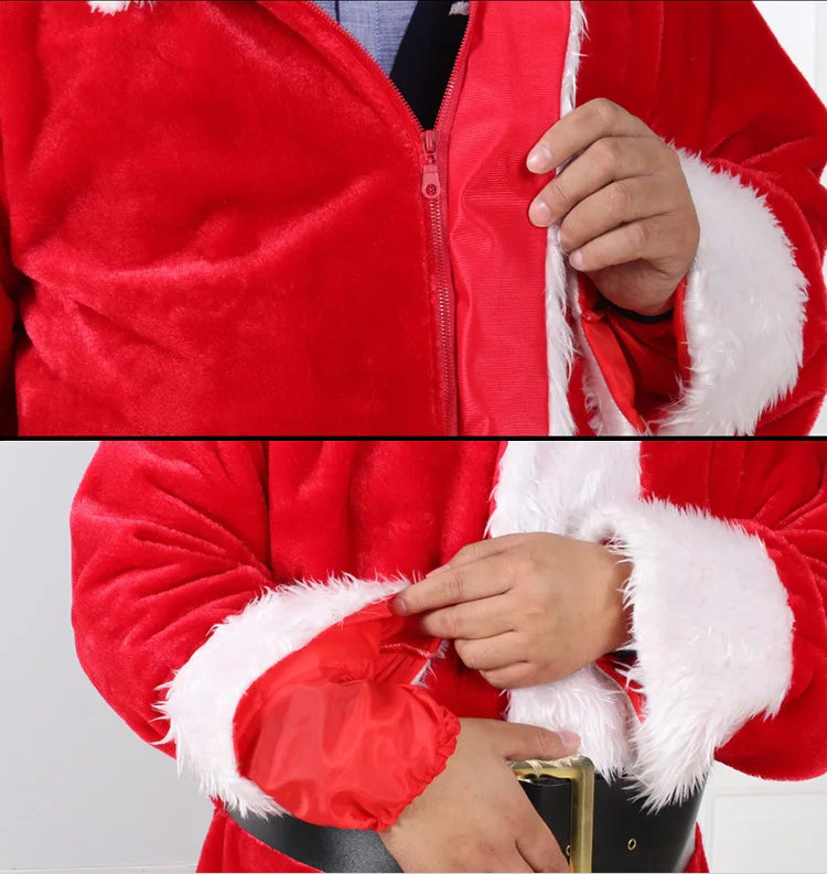 
Velvet Plush Fat Suit Costume for Santa 