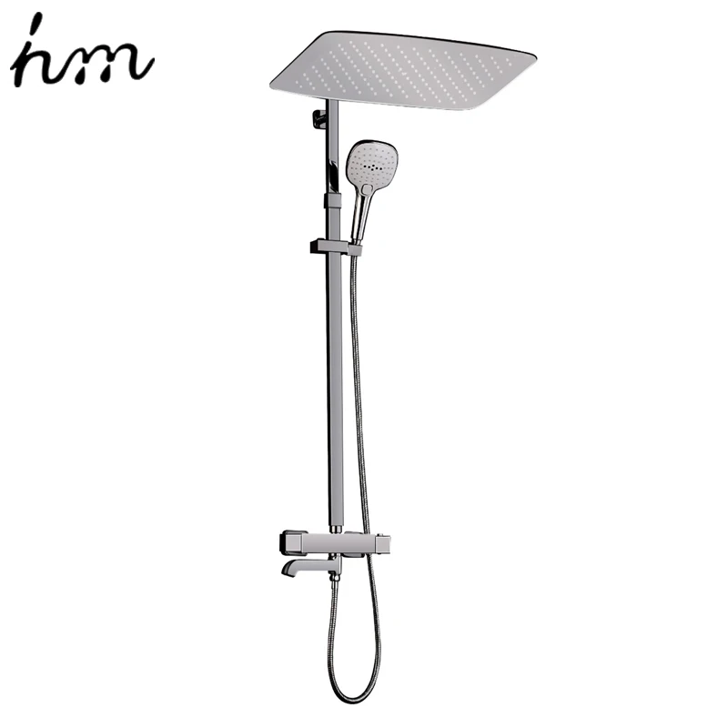 Bathroom Thermostatic Multi-Function Air Injection Shower Head Shower Set