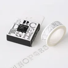 1Box New 10 Meter Creative Graffiti Letters Washi Tape Adhesive Tape DIY Scrapbooking Sticker Label Masking Tape H1175