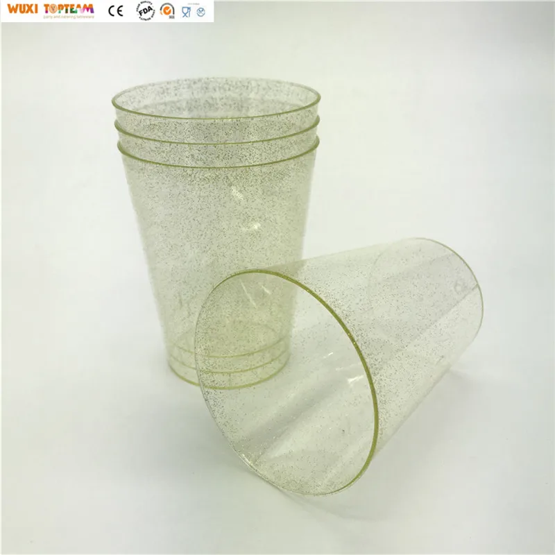 Fancy Gold Glitter Plastic Cup