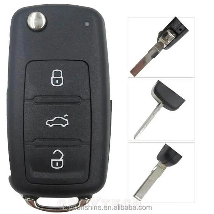 Hot sale new car remote control 3 button key fob for Volkswagen Passat