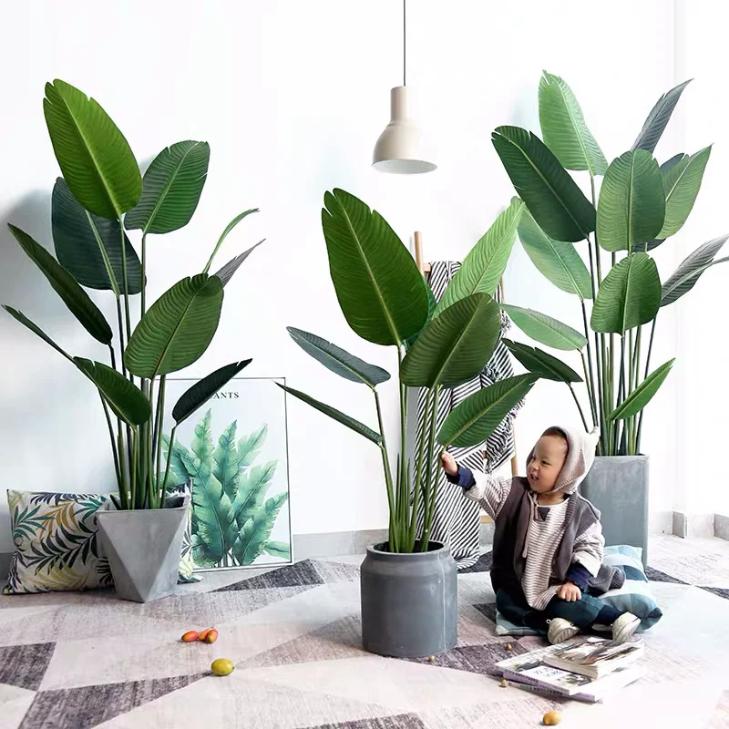 Bird Of Paradise Large Indoor Canna Plant Artificial Ravenala Madagascariensis