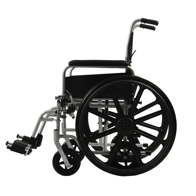 6 wheel detachable lightweight portable folding aluminum alloy wheelchair bariatric wheelchair with disabilities