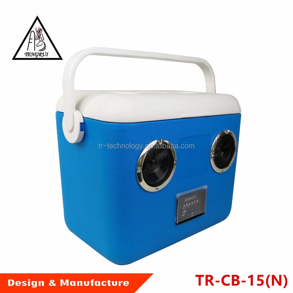 TR-Cooler box with Built-in FM Radio and bluetooth speakers,hielera alto rendimiento,ice chest sound