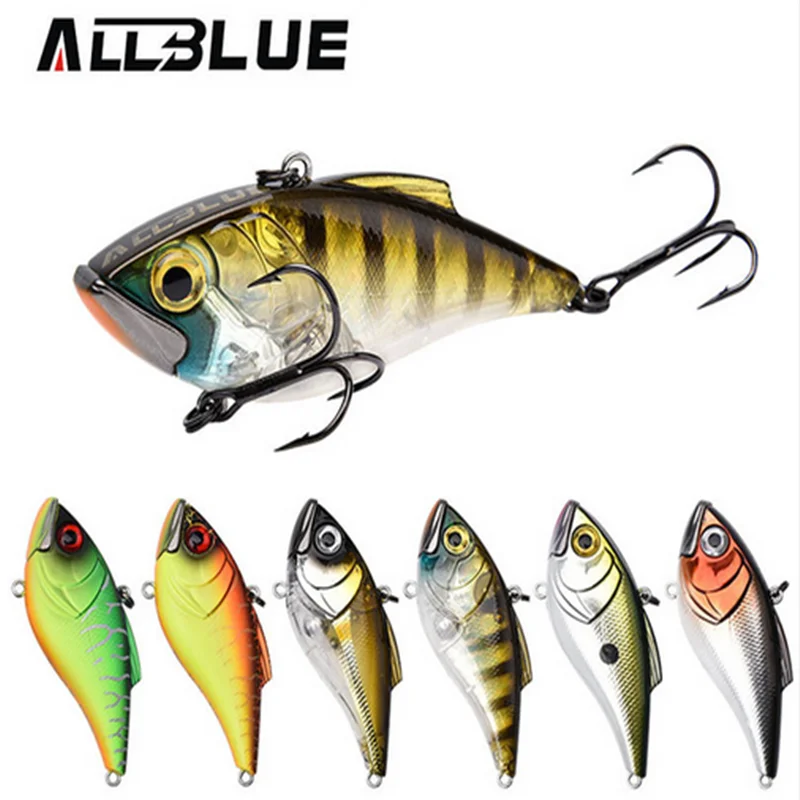 ALLBLUE Lipless 17.2g 70mm Crankbait Sinking VIB Lure Vibration Hard Plastic Bait Winter Ice Lure Fishing