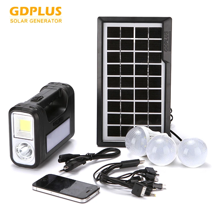 
Portable Solar Panel Lithium Battery Home Solar System Led Solar Light GDPLUS 8017 New 