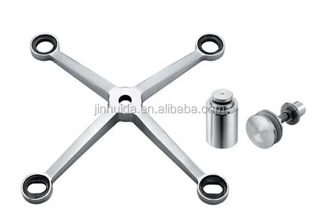 
4 Pointers spider clamp with accessories stainless steel curtain wall spider glass fittings 