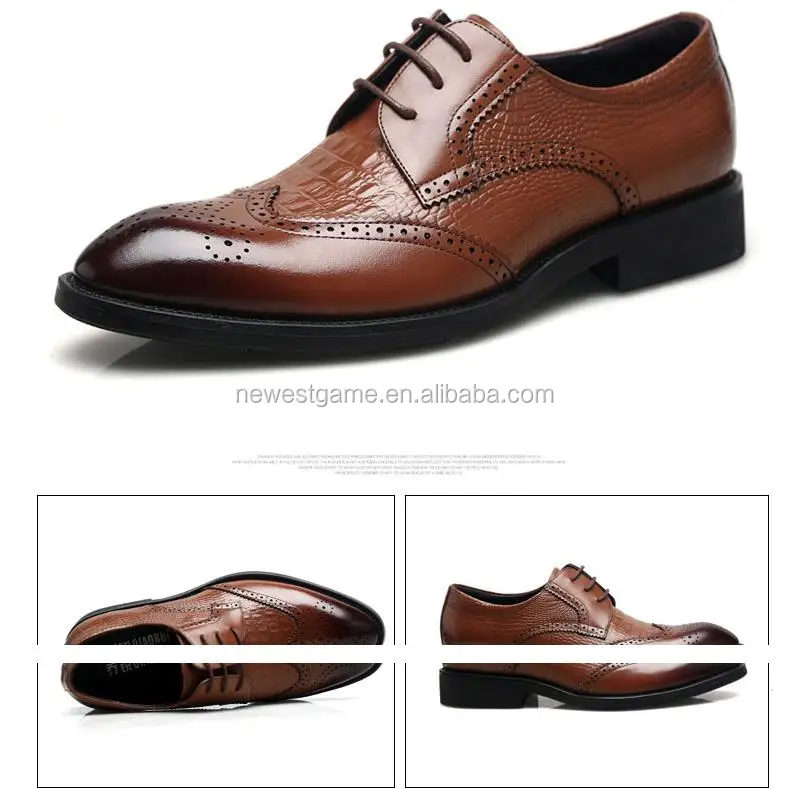 
Classic Business Trends man brogue dress shoes Crocodile leather shoes men big size 46 47 48 free shipping 