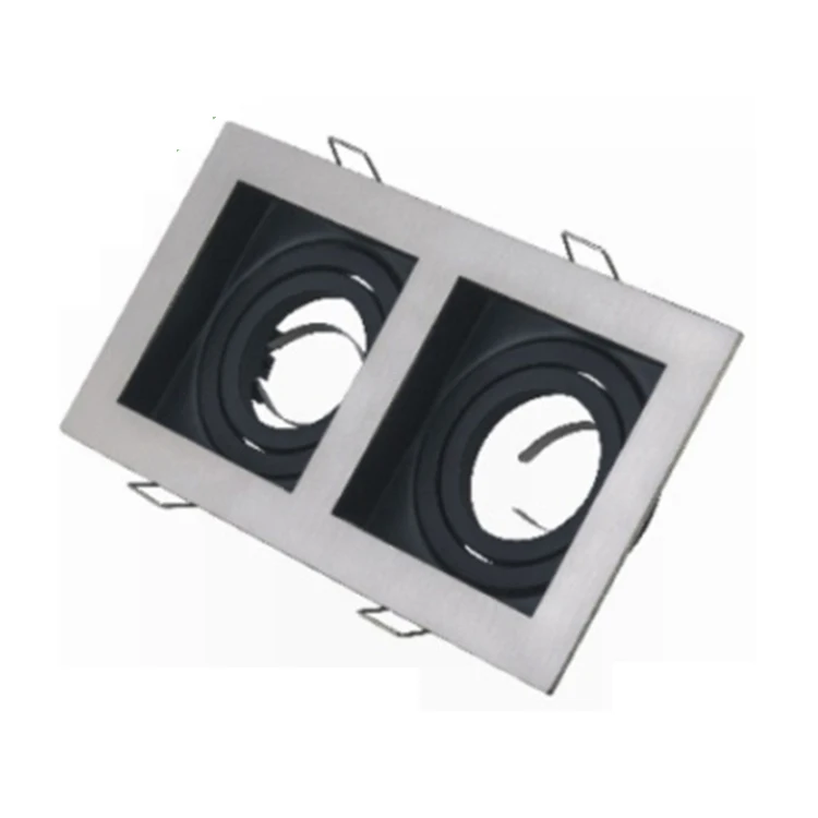 MR16 двойная головка, три кронштейна из цинкового сплава GU10 решетка потолочный корпус