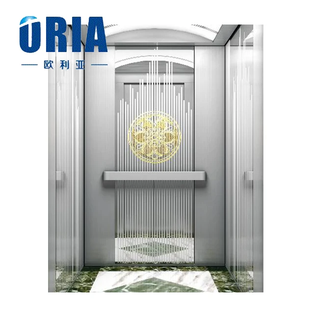 ORIA 1600kg Modern Passenger Elevator AC Drive PVC Floor Safety Features for Home and Apartment Use Made in China