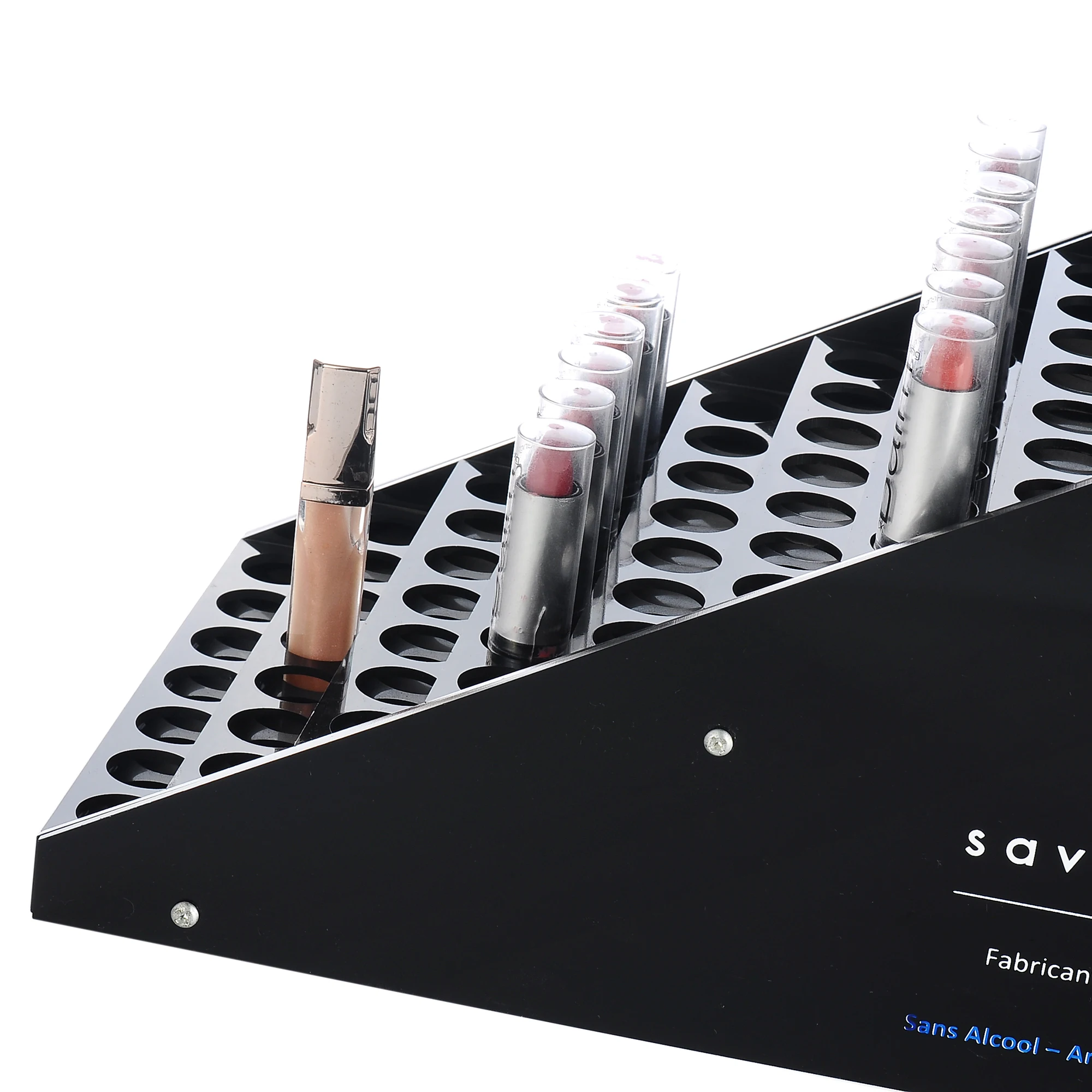 Wholesale acrylic lipstick counter display holder stand custom makeup display stand cosmetic lipstick desktop storage rack