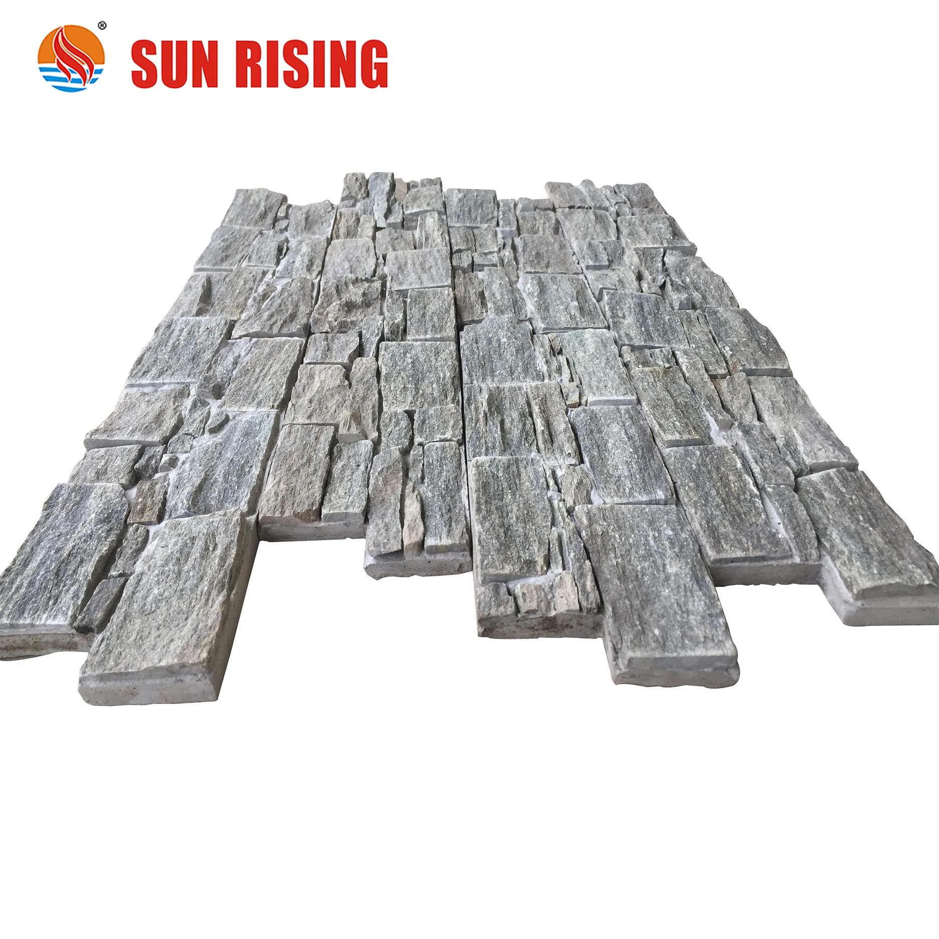 Natural Green Quartzite Cement Wall Cladding Ledge Stone