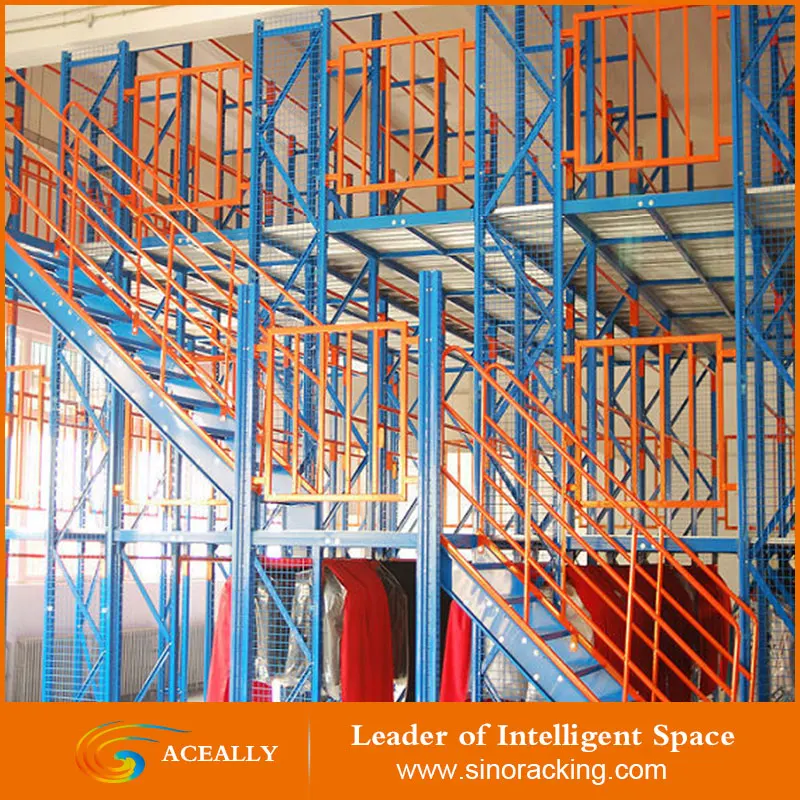 Складские стеллажи системы стальная платформа