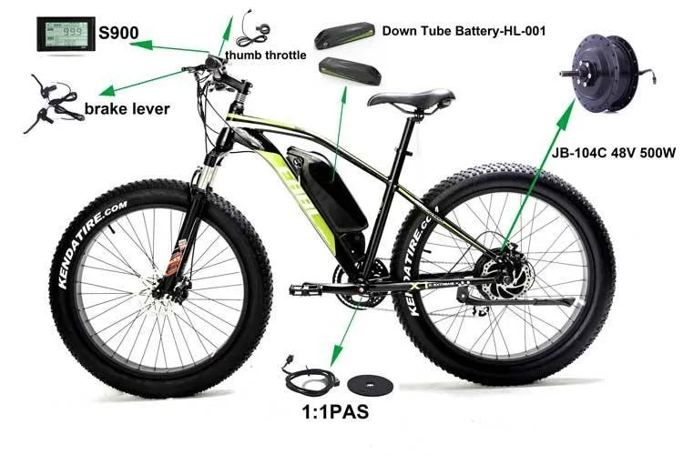 CZJB-105C  36v 250w 350w 500w Left drive motor ebike kits