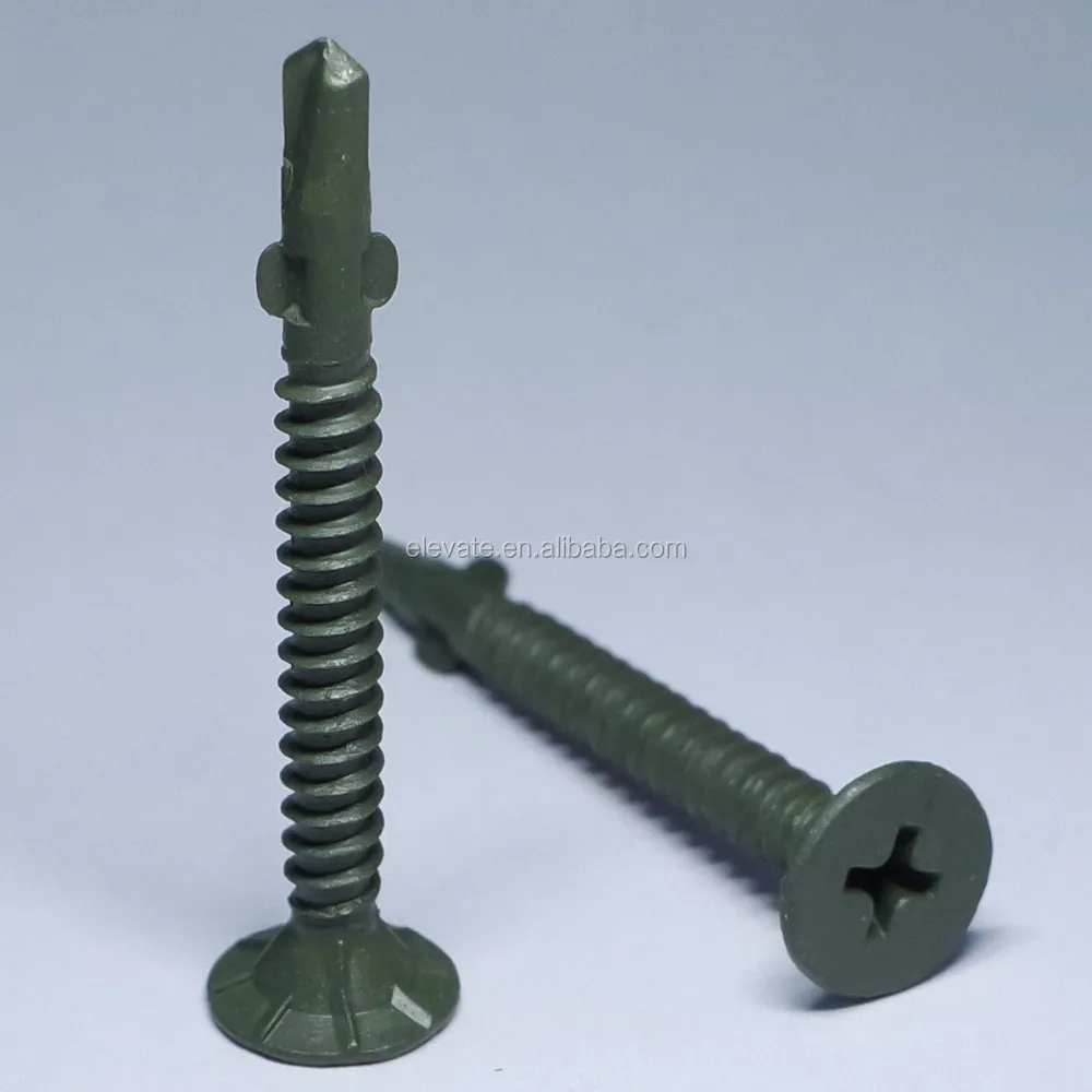 Big Wafer Head with 8 Nib (4 short / 4 long) Hi-Lo Thread Spoon Point Self Drilling Cement Board Screw