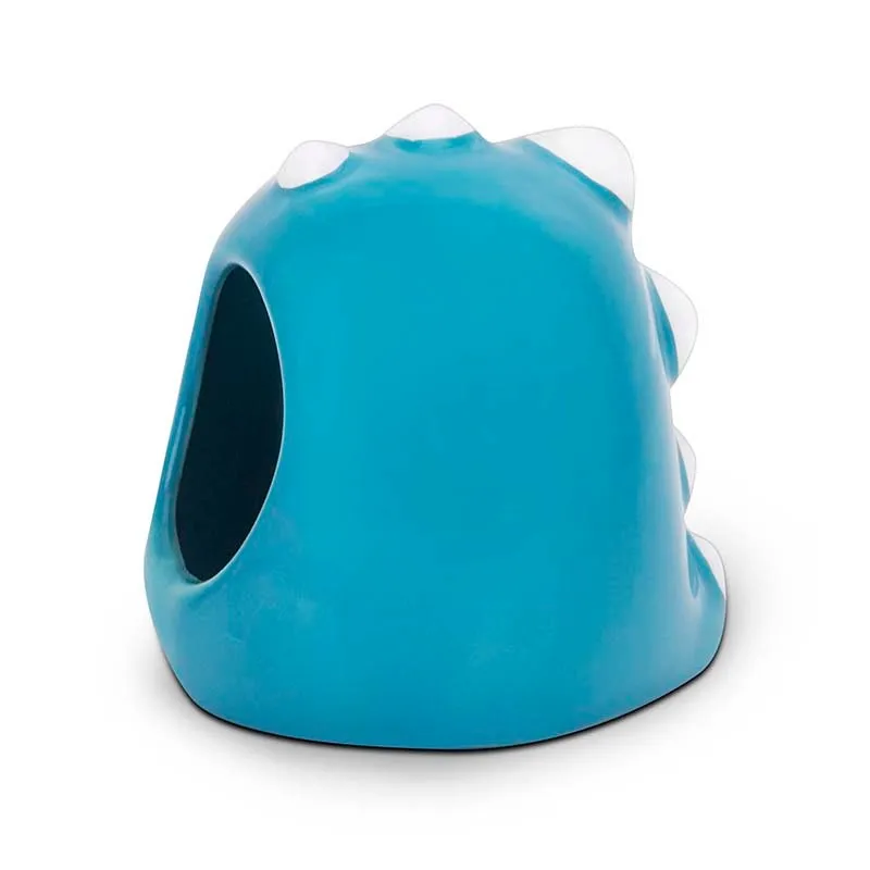 
Made In China High Quality Lovely Blue Dino Ceramic Small Pet House For Hamsters 