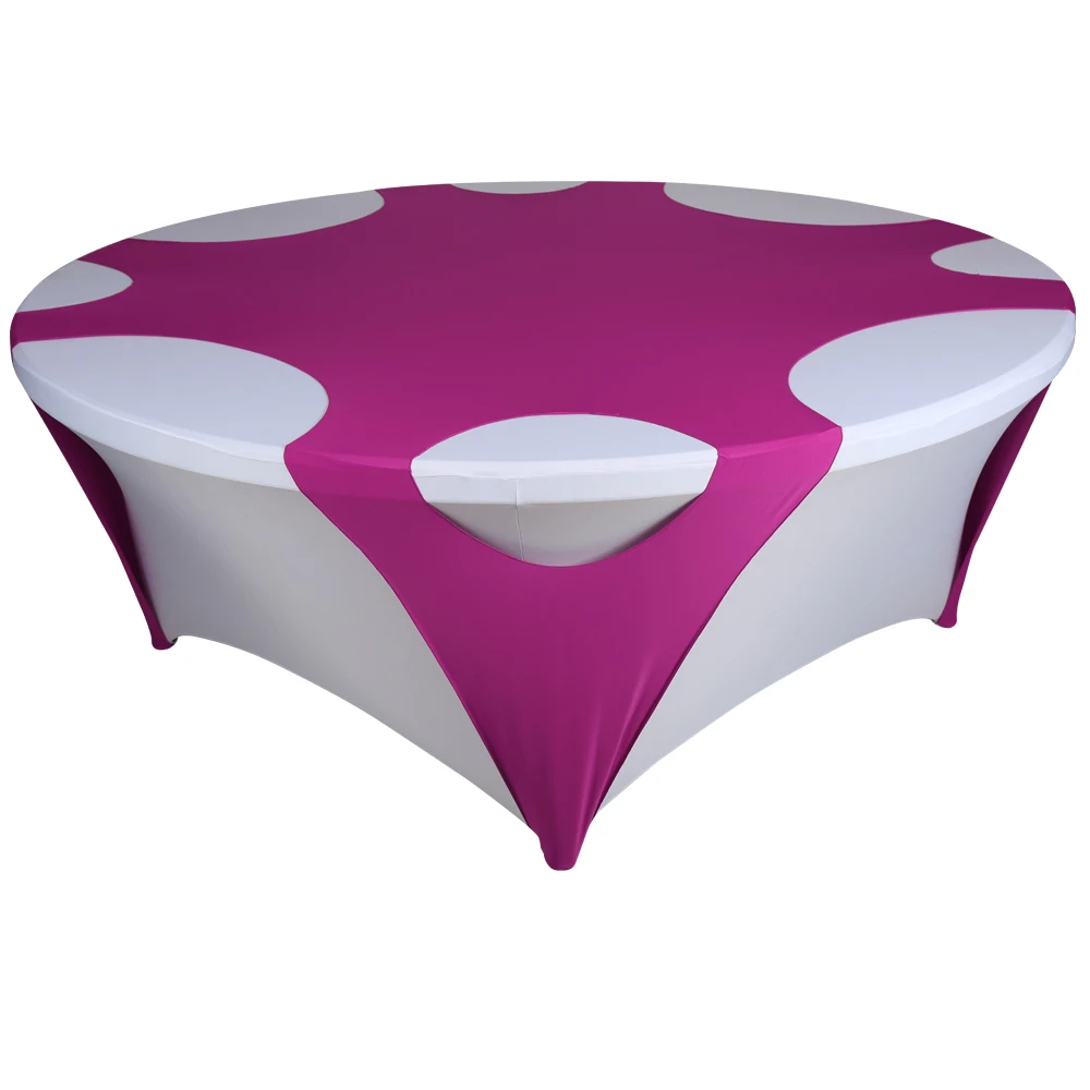 Стрейчевый спандекс 60 дюймов Круглая скатерть накладка скамья покрытие стола завод-производитель для свадьбы украшение выставки