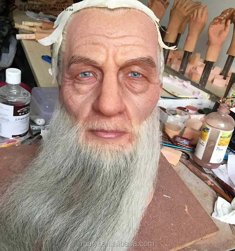 Silicone Sculpture of Movie Character Star Gandalf Wax Statue