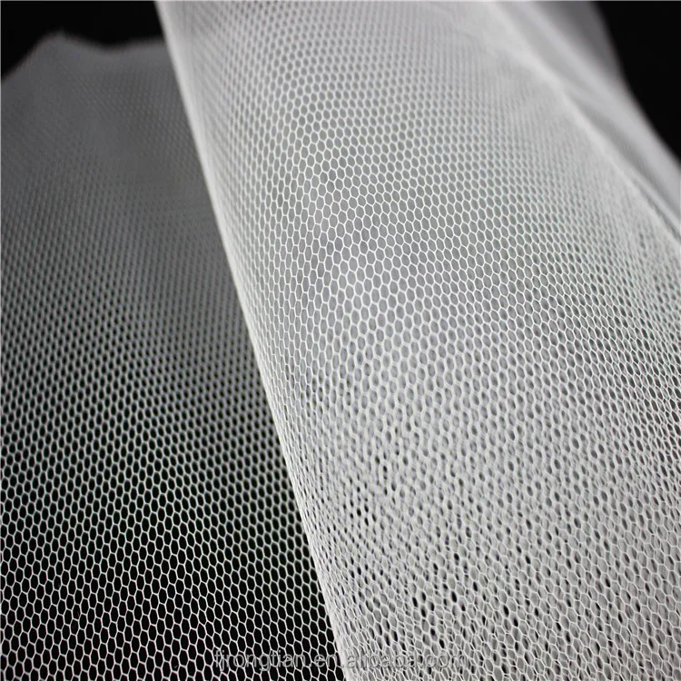 Polyester hexagonal in knitted mesh fabric for mosquito bed net