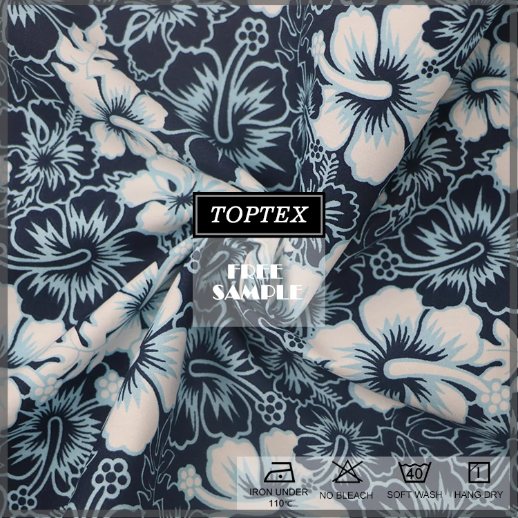 Rhododendron pattern rotary screen print poplin calico fabric made in China